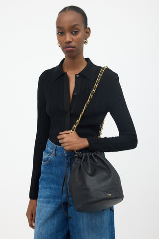 Khaite Leather Aria Bucket Bag