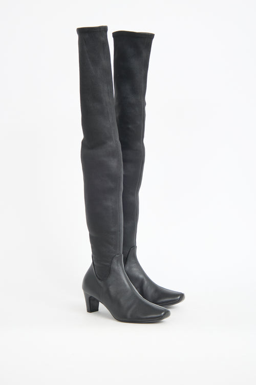 Khaite Leather Over The Knee Boot