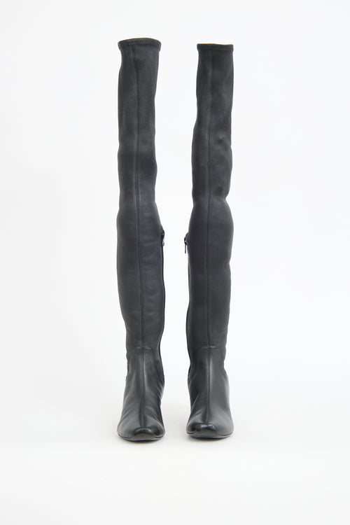 Khaite Leather Over The Knee Boot