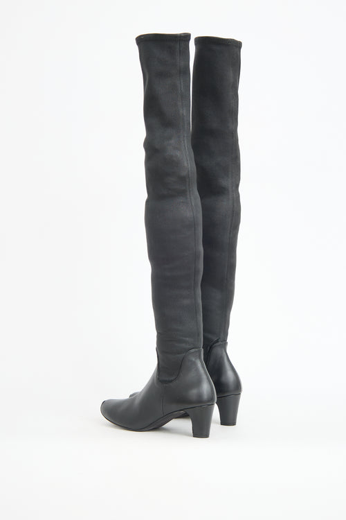 Khaite Leather Over The Knee Boot