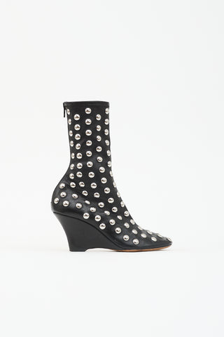 Khaite Leather Studded Apollo Boot