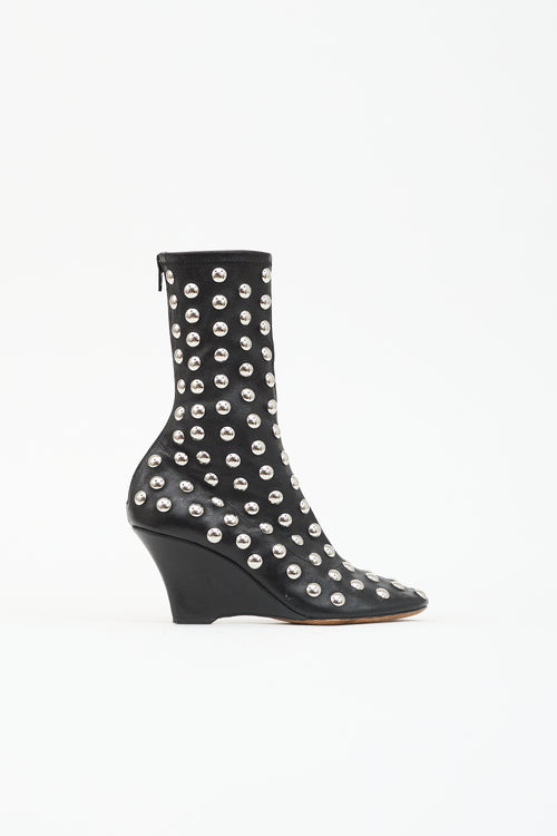 Khaite Leather Studded Apollo Boot