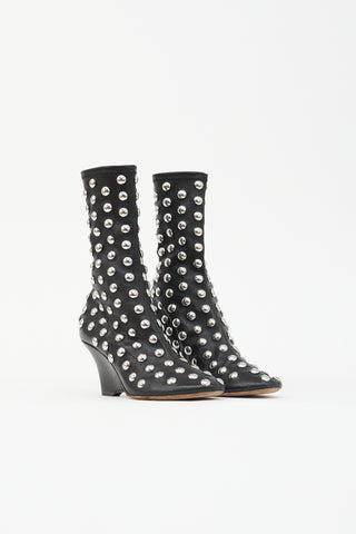 Khaite Leather Studded Apollo Boot
