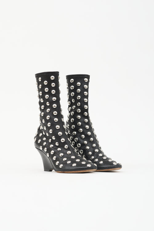 Khaite Leather Studded Apollo Boot