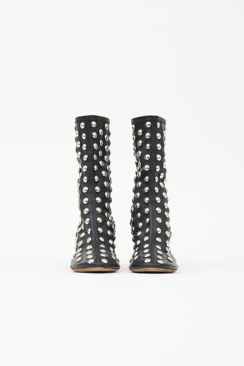 Khaite Leather Studded Apollo Boot