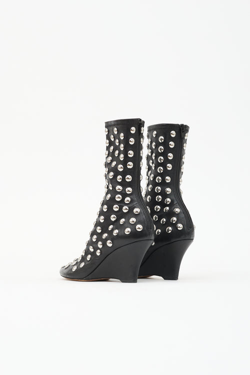 Khaite Leather Studded Apollo Boot