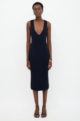 Khaite Merino Wool Rib Knit Dress