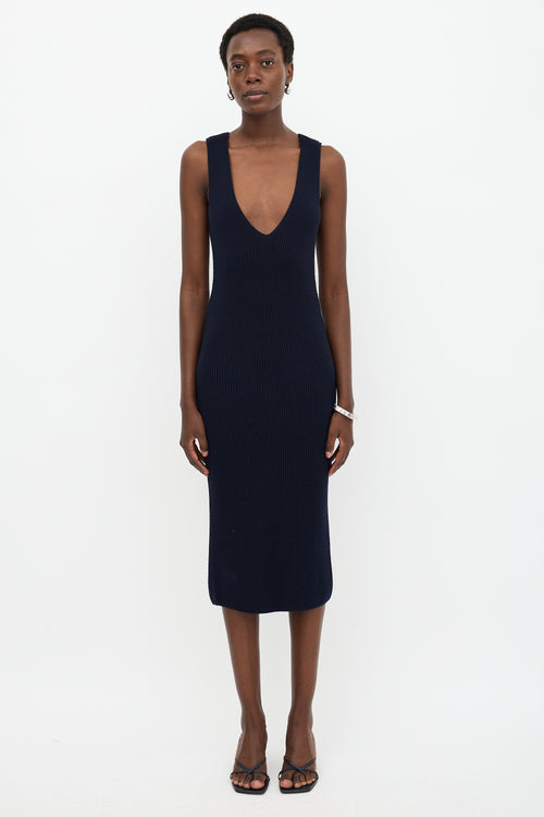 Khaite Merino Wool Rib Knit Dress