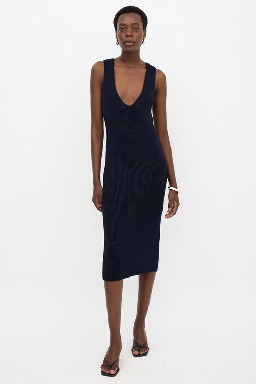 Khaite Merino Wool Rib Knit Dress