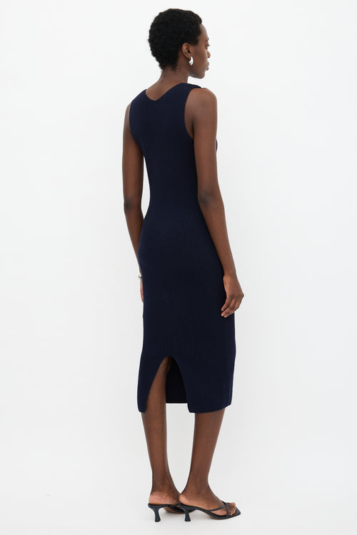 Khaite Merino Wool Rib Knit Dress