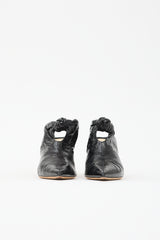 Khaite Patent Crinkle Leather Mule