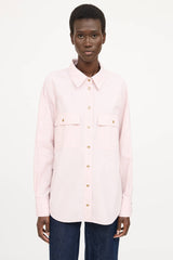 Khaite Cotton Bea Snap Shirt