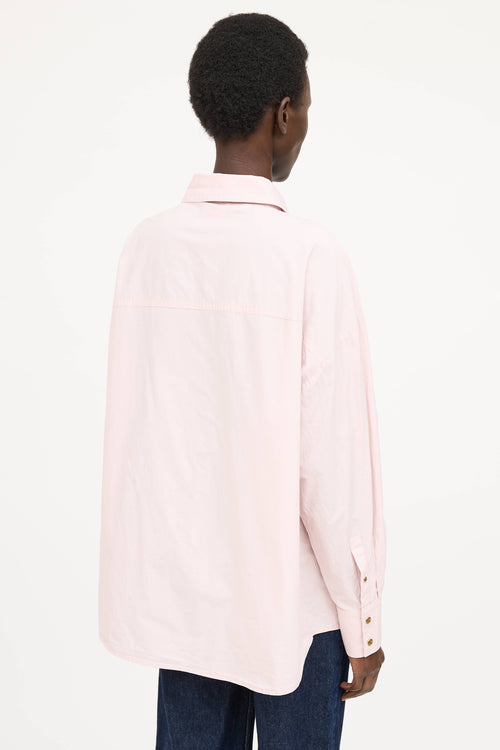 Khaite Cotton Bea Snap Shirt