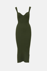 Khaite Rib Knit Nina Midi Dress