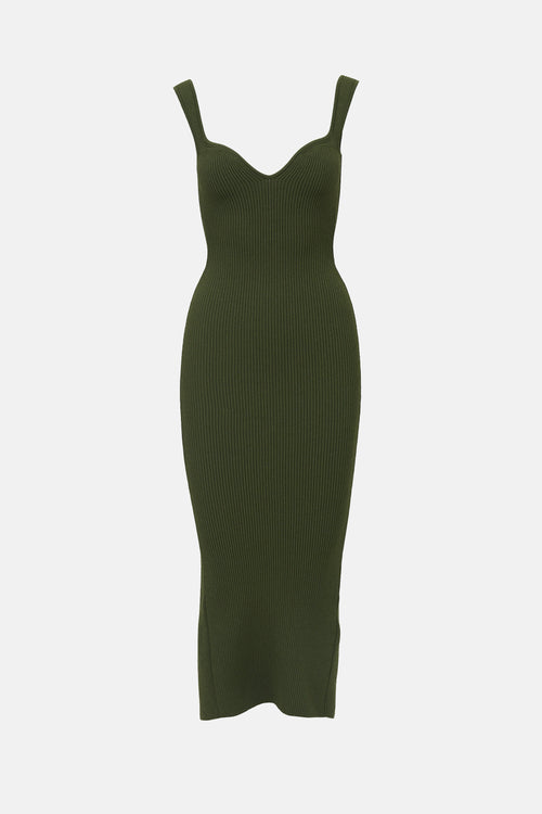 Khaite Rib Knit Nina Midi Dress