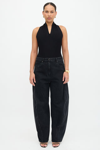 Khaite Ribbed Toto Halter Bodysuit