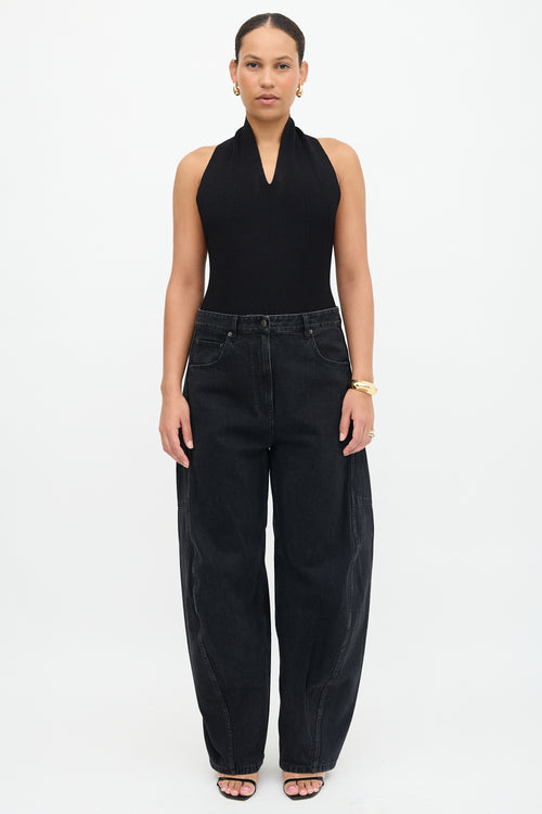 Khaite Ribbed Toto Halter Bodysuit