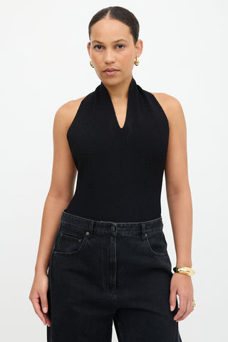 Khaite Ribbed Toto Halter Bodysuit