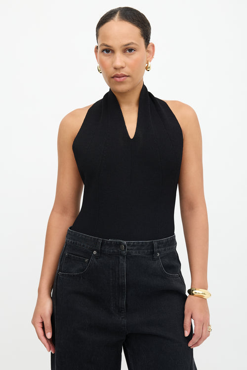 Khaite Ribbed Toto Halter Bodysuit