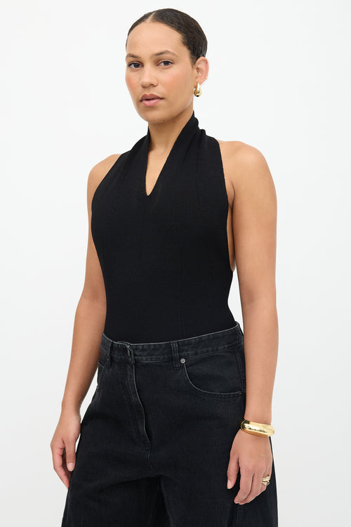 Khaite Ribbed Toto Halter Bodysuit
