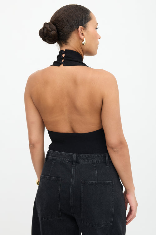Khaite Ribbed Toto Halter Bodysuit