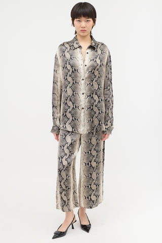 Khaite Satin Printed Argo Shirt
