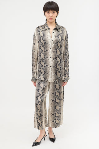 Khaite Satin Printed Argo Shirt