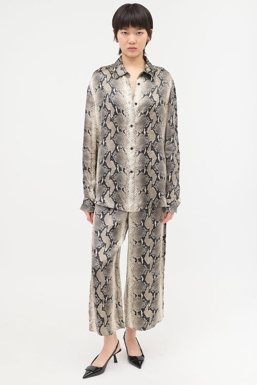 Khaite Satin Printed Argo Shirt