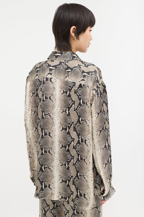 Khaite Satin Printed Argo Shirt