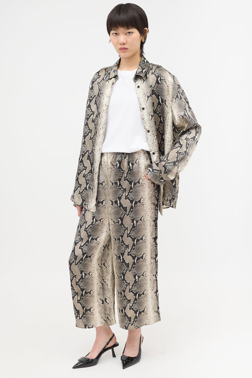 Khaite Satin Printed Mindy Culotte