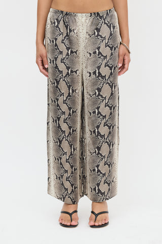Khaite Satin Printed Mindy Pant