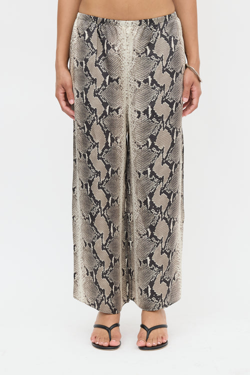 Khaite Satin Printed Mindy Pant