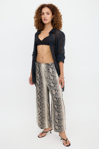 Khaite Satin Printed Mindy Pant
