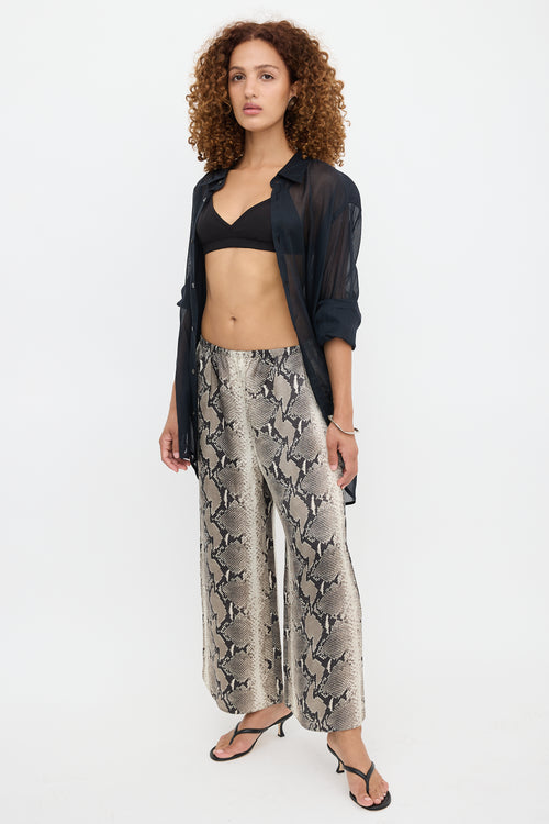 Khaite Satin Printed Mindy Pant