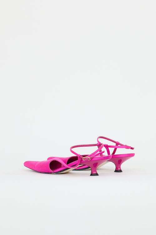 Khaite Satin Seville Slingback Pump