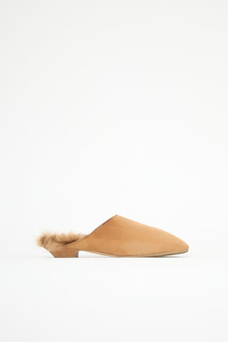 Khaite Shearling Otto Mule