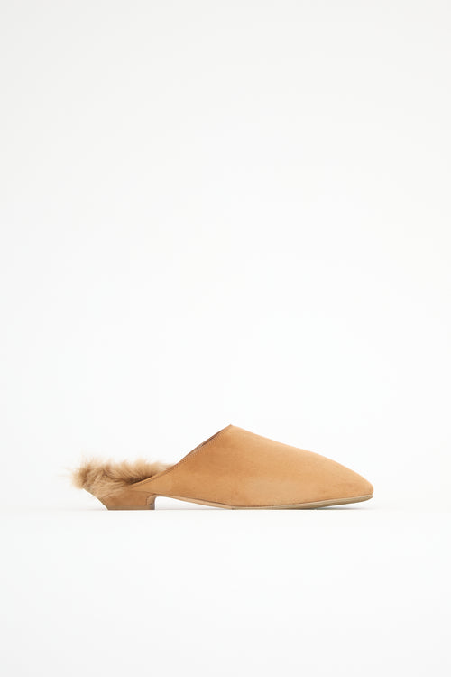 Khaite Shearling Otto Mule