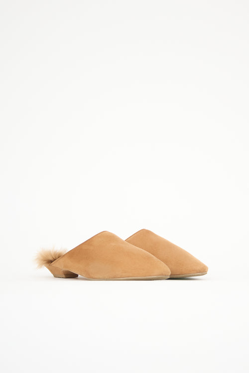 Khaite Shearling Otto Mule