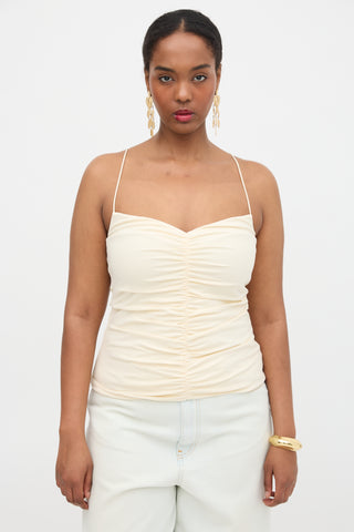 Khaite Shelly Ruched Tank Top