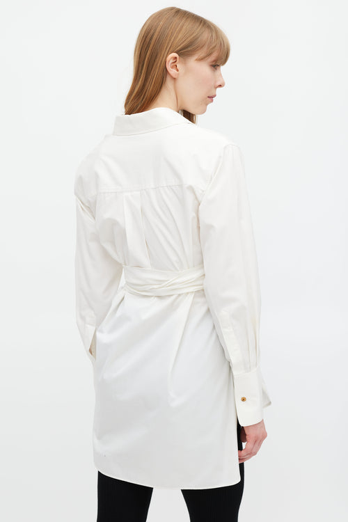 Khaite White Wrap Shirt