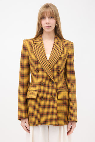 Khaite Wool Darla Check Blazer
