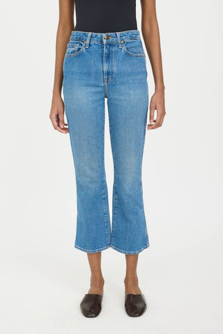 Khaite Benny Cropped Flared Jeans