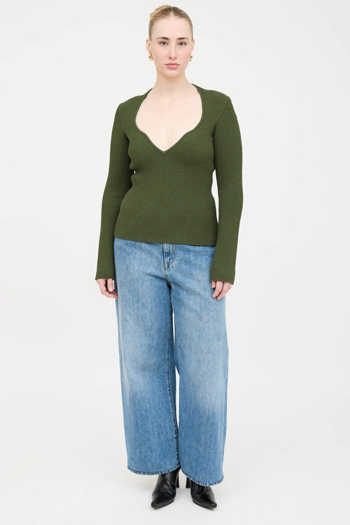 Khaite Kirah Ribbed Knit Top