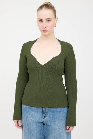 Khaite Kirah Ribbed Knit Top