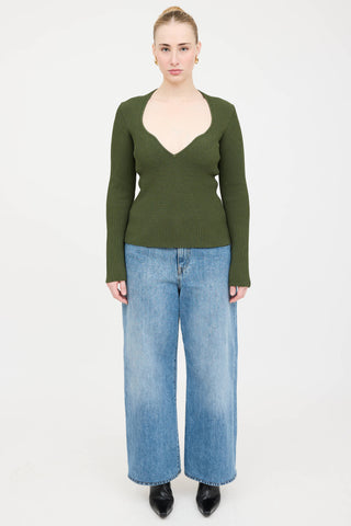 Khaite Kirah Ribbed Knit Top