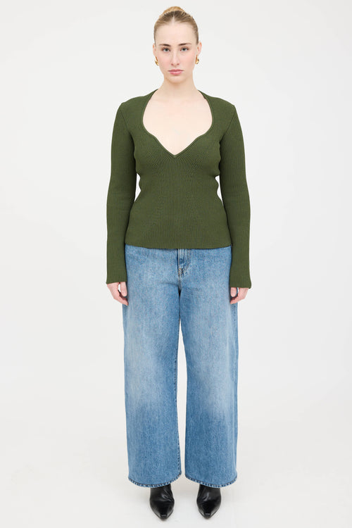 Khaite Kirah Ribbed Knit Top