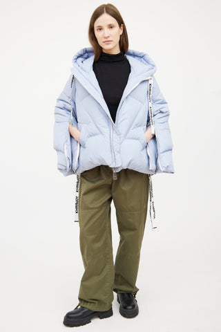 Khrisjoy Blue Quilted Down Coat