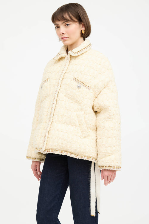 KhrisJoy Tweed Puffer Jacket
