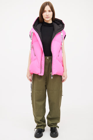 Khrisjoy Pink Down Logo Vest