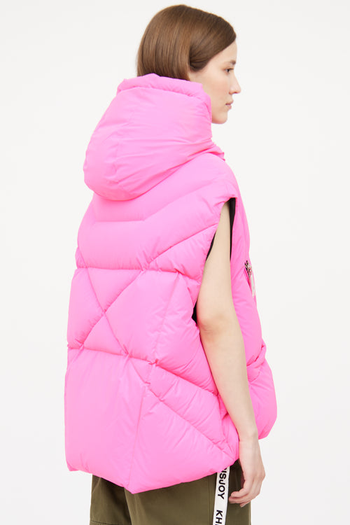 Khrisjoy Pink Down Logo Vest